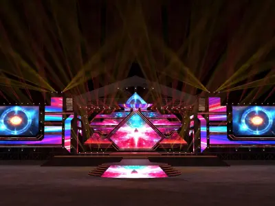 Festival Concert Stage 3D Model 3D model