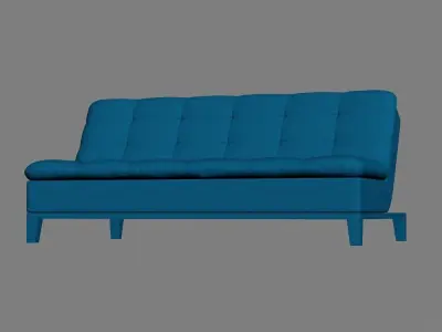 multi sofa artistic double  Low-poly 3D model
