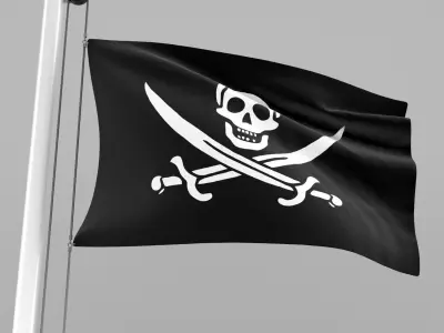 Pirate Flag 3D model