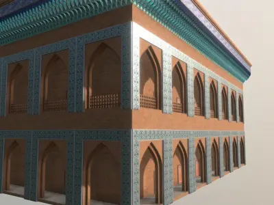 Samarkand Historical Building Low-poly 3D model