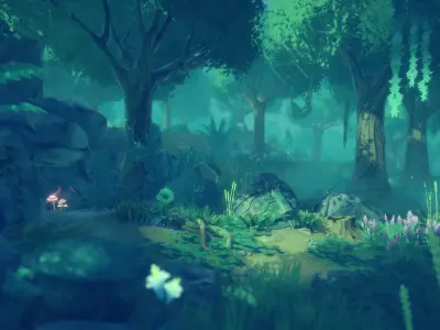 FANTASTIC - Ancient Forest Low-poly 3D model