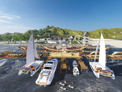 perencanaan pantai 3D model