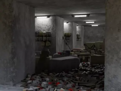 Abandoned Building Rubble - Environment 002 Low-poly 3D model