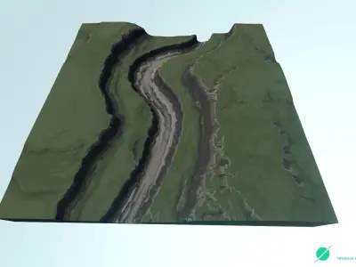 Plateau River 01 3D model