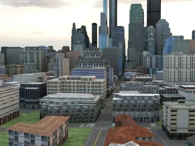 City 105 Low-poly 3D model