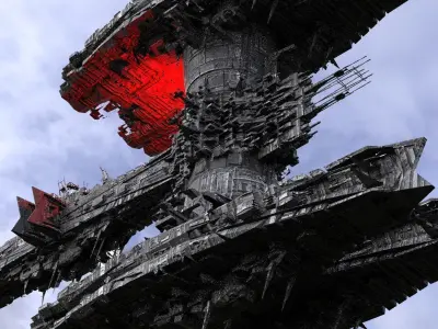 Incan Deity Mastership 2 Alien Ring  Low-poly 3D model