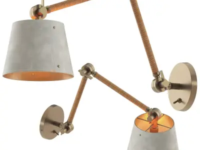 Cognac Hendrick Articulating Sconce 3D model