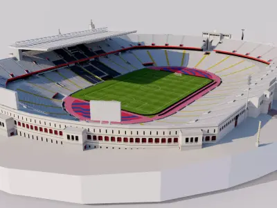 Estadi Olimpic Lluis Companys - Barcelona 2023 3D model
