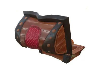 Low Poly Treasure Chest  Low-poly 3D model