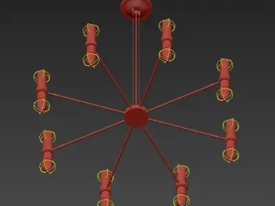 Kendu Modern Chandelier 3D model