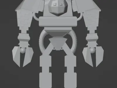 Big Bos Robot Low-poly 3D model