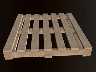 Shipping Pallet - PBR Game Ready Low-poly 3D model