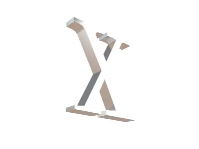 Roman Numerals 10 v1 003 Low-poly 3D model