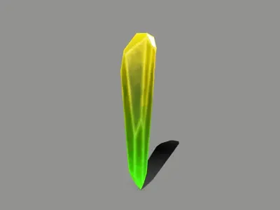 Crystal Set plant Low-poly 3D model