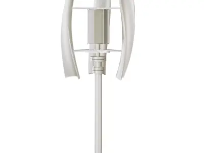 Vertical Wind Turbine With Solar Panels 3D model