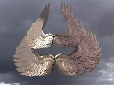 Egyptian Goddess wings 1 3D model