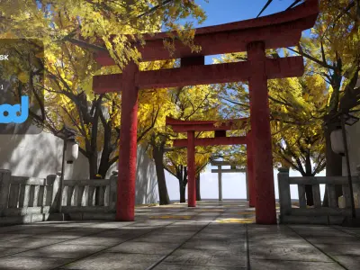 Japanese Small Shrine Temple 0002 3D model