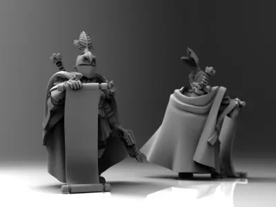 Feudal Guard Male Higher Officers 3D print model