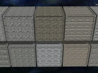 20 Seamless Sci-fi Panels - Rugged 1 Texture