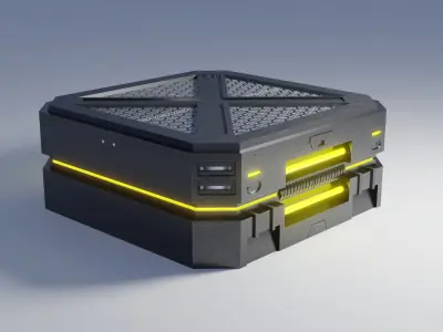 Sci-Fi Crate 5 Low-poly 3D model