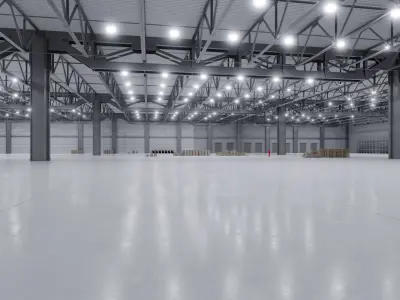 Warehouse Interior 3b Low-poly 3D model