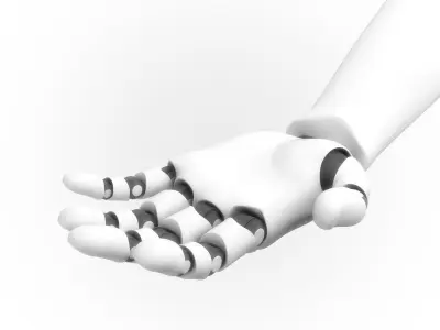 Robot Hand Rigged Animated 3D model