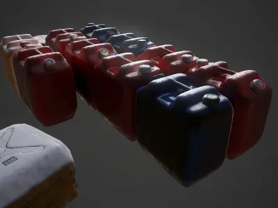 Plastic canister Low-poly 3D model