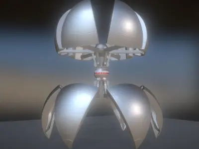 Sphere-Bot High Poly Rigged and Animated 3D model