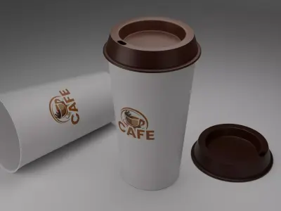 3D coffee glass 3D model