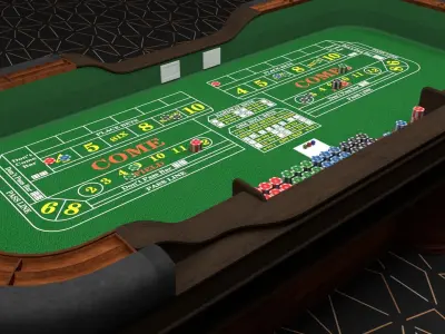 Casino Dice Table 3D model