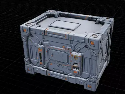 Stylized Modular Crate Game Ready Environment 3D Model Low-poly 3D model