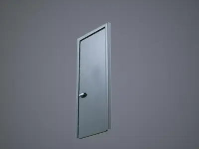 Interior Door with Frame Low-poly 3D model