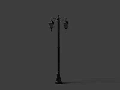 street lamp Low-poly 3D model 43