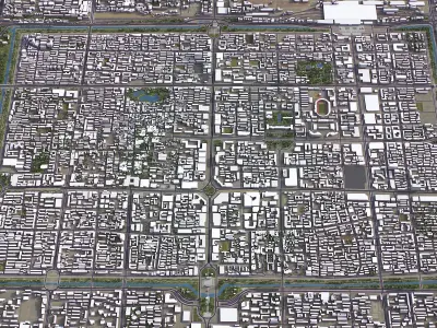 Xian - city Low-poly 3D model
