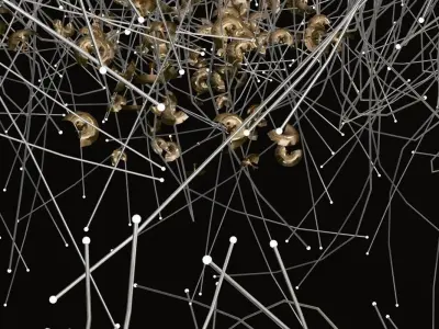 Photo Sharon Marston Flight Fiver Light Chandelier 3D model