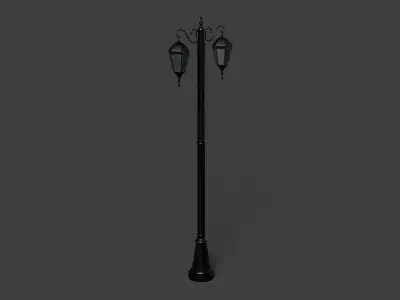 street lamp Low-poly 3D model 43