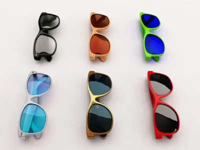 SUNGLASSES two Low-poly 3D model