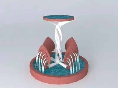 Original fountain Naga 3D model