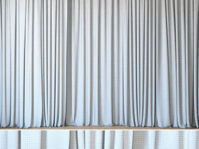 Curtains 78 Curtains with Tulle ROHI Credo 3D model