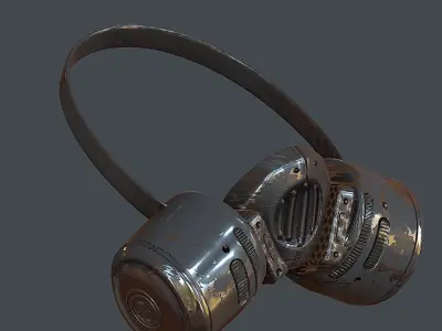 Gas mask helmet 3d model scifi Low-poly  Low-poly 3D model 484
