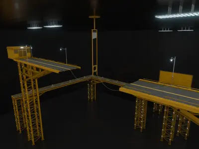 Squid Game Tug of War Map 3D model