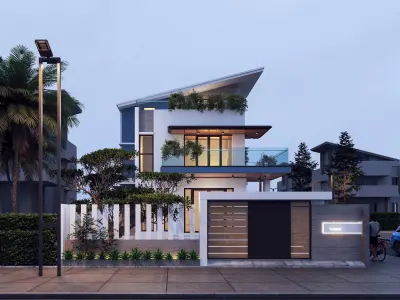 House - Full texture - lighting - proxy in Sketchup and Vray 6  3D model