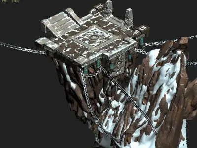 White camel mountain - mountain platform 3D model