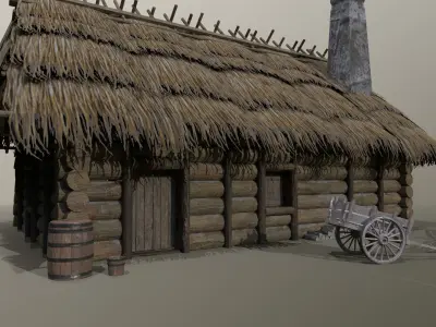 Medieval Cottage Low-poly 3D model buy