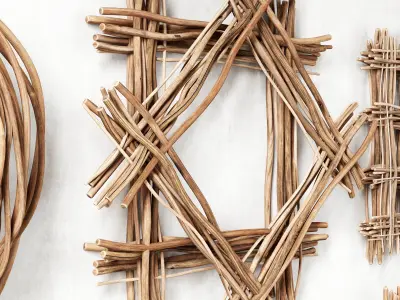 Wood branch decor 3D model