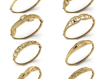 57 Models Women Bracelets Womens Bracelet Plain Models  3DM STL 3D Model Pack