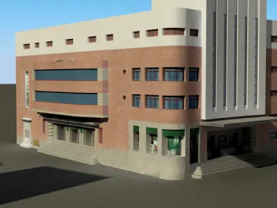 Building Collection 13-16 Low-poly 3D model