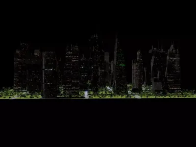 Alien Planet Sci-Fi City 14 Low-poly 3D model