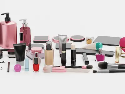 Cosmetics Containers 3D model