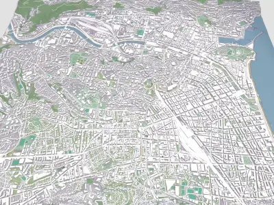 Cityscape Nice France 3D model
